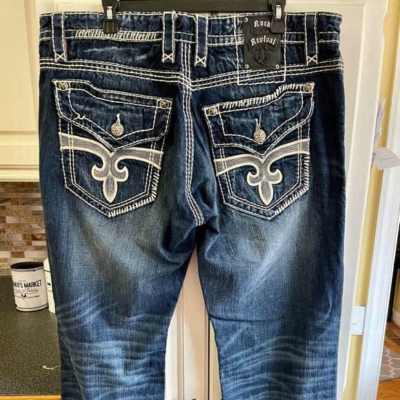 Rock Revival Jeans Mens Rock Revival Jeans 38 X 32 Dark Wash Poshmark